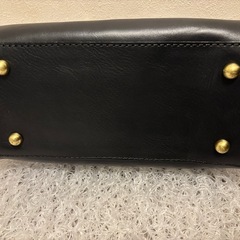 HERZ ミニボストンバック　黒レザー美品の画像