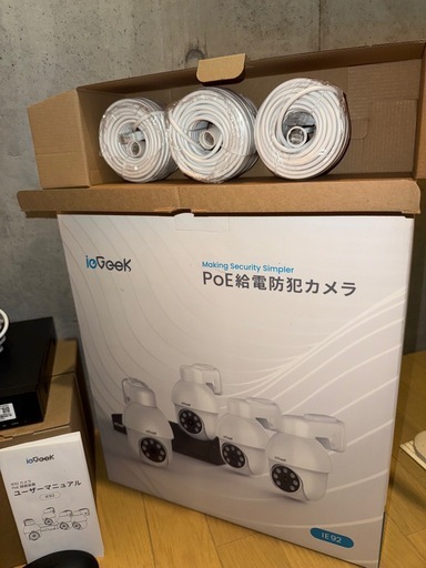 監視カメラ4台＋2TB本体　wifi不要