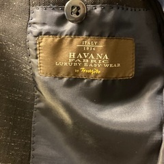 イタリア製HAVANA生地ナノユニバース ネイビースーツの画像