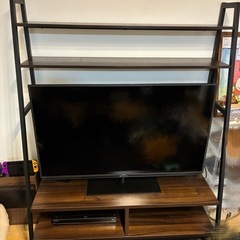 【美品】テレビ台 ラック付き 幅124cm 収納あり 3000円の画像