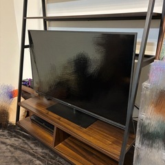 【美品】テレビ台 ラック付き 幅124cm 収納あり 3000円の画像