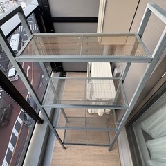 IKEA ダークグレーメッシュ4段スチールラックの画像