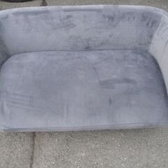 LOWYA ベルベット調 ソファ 2人掛け