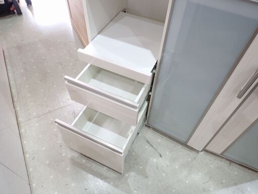 キッチンカウンター レンジボード WH ホワイト 寸法(約)W120.5×D50×H100.5cm ロータイプ キッチンボード 食器棚