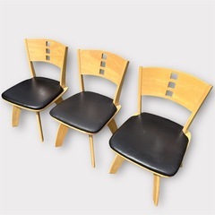 アンティーク　回転イス　3脚セット　ダイニングチェア　椅子　大阪配送可能の画像