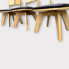 アンティーク　回転イス　3脚セット　ダイニングチェア　椅子　大阪配送可能の画像