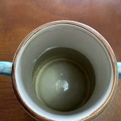 北欧風 花柄 花瓶 ブルー インテリアに◎ 取っ手付きの画像