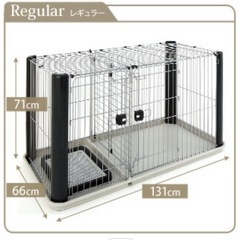 犬　ゲージ　ペット　サークル　2ルーム　美品の画像
