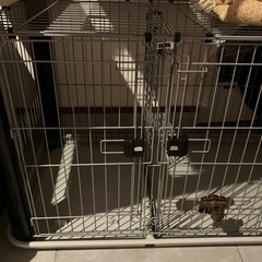 犬　ゲージ　ペット　サークル　2ルーム　美品の画像