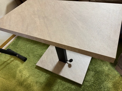 昇降式 センターテーブル 無段階高さ調整 51.5~73cm ソファテーブル コーヒーテーブル 天板サイズ:90×50cm ローテーブル リビングテーブル リフティングテーブル テレワーク 在宅勤務