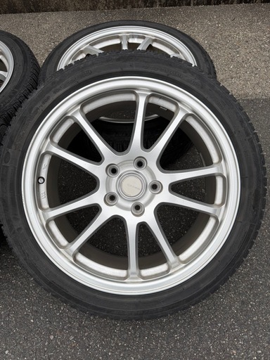215/45R18 ミシュラン　スタッドレス　2018年製　溝あり　ブリヂストン18インチホイール
