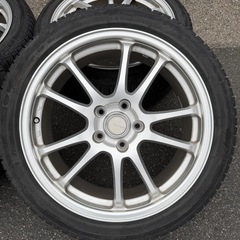 215/45R18 ミシュラン　スタッドレス　2018年製　溝あり　ブリヂストン18インチホイールの画像