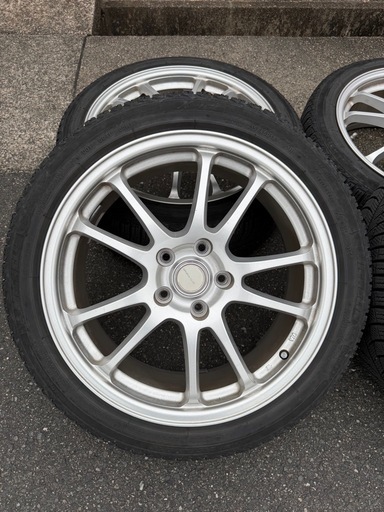 215/45R18 ミシュラン　スタッドレス　2018年製　溝あり　ブリヂストン18インチホイール