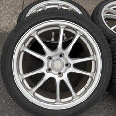 215/45R18 ミシュラン　スタッドレス　2018年製　溝あり　ブリヂストン18インチホイールの画像
