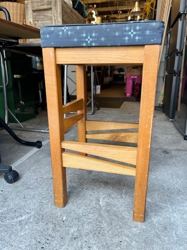 スツール 木製 和家具 古家具 和風 腰掛け 角スツール チェア 椅子 イス レトロ アンティーク ヴィンテージ 蕎麦屋