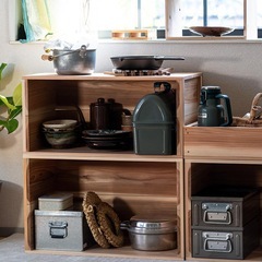 ③イエノLabo りんご箱 国産 杉 収納ボックス 什器リンゴ箱 木箱の画像