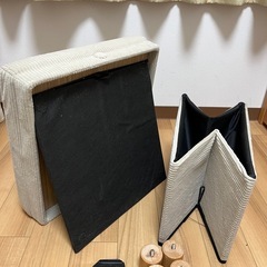 アイリスオーヤマ　脚付き収納スツールの画像