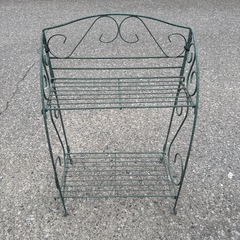 アイアン（鍛鉄）製　折りたたみ式プランタースタンド ガーデンラックの画像