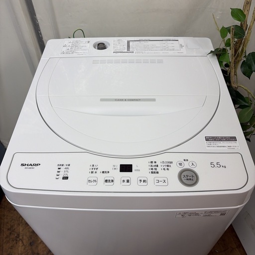【?買取市場 1年保証 ジモティー限定特別価格】R616 ☀️ 2024年製の高年式♪ SHARP / シャープ 洗濯機 （洗濯5.5