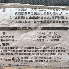 リーマン　ジュニアシートBK JA145の画像