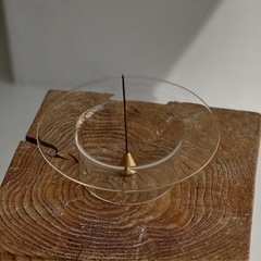 お香立て お香皿 ガラス製 クリアの画像