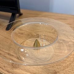 お香立て お香皿 ガラス製 クリアの画像