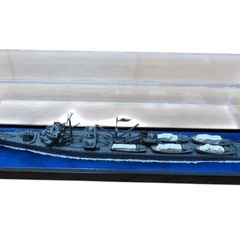 艦船模型　船名不明　ペイント済み　ケース付きの画像