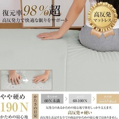 折りたたみマットレス シングル 三つ折り 高反発　10cm 190N 洗えるの画像