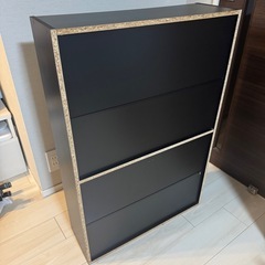 本棚・収納棚　黒　5段の画像