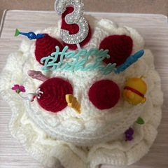 ハンドメイド🌸誕生日ケーキ帽子の画像