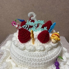 ハンドメイド🌸誕生日ケーキ帽子の画像