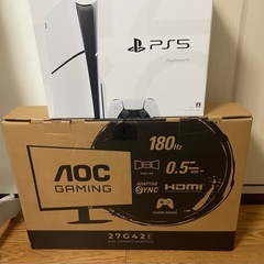 PS5(CFI-2000 A01) 、モニター（27インチ）の画像