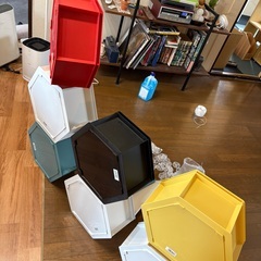 六角形収納ケース　モアプラス L　7個セットの画像