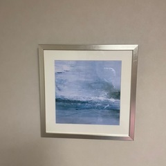 絵画　海の絵　　　シルーバーのフレーム付きの画像