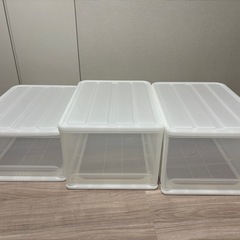 【北区・手渡し】プラスチック衣装ケース 深型 3個セット の画像