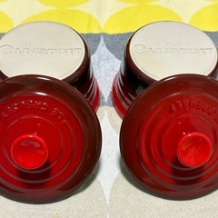 LE CREUSET ココット　ラムカン　 2個セット　S　チェリーレッド　赤の画像