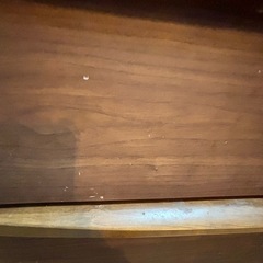 日本製　堀田木工　キッチンキャビネット ウォールナット色木製食器棚 ガラス扉付きの画像