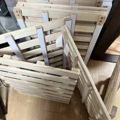 (定価合わせて15,000円程！✨🛏️)   ベッド シングル すのこ 折りたたみ ２つの画像