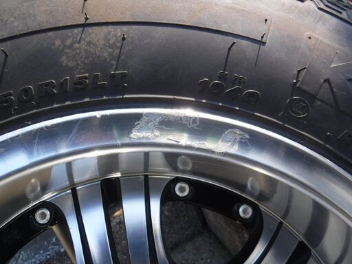中古ホイール　タイヤ付き　265/70R15　4本　ワイトレ付き