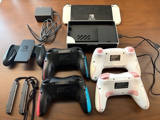 【美品】Switch有機ELモデル ホワイト＋コントローラー4個付 
