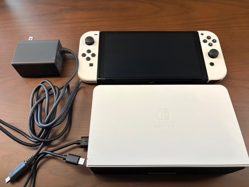 【美品】Switch有機ELモデル ホワイト＋コントローラー4個付 