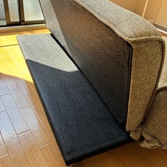 2人掛け リクライニングソファ 天然木脚の画像