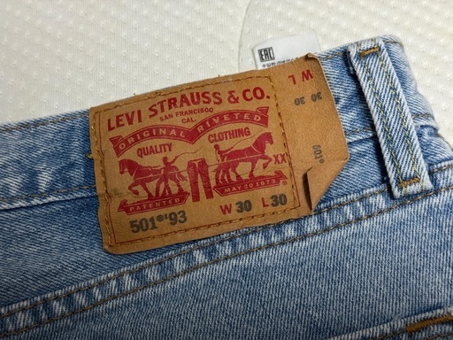 USA購入 Levi’s 501 ’93 ほぼ未使用 ダメージ加工 W30 L30