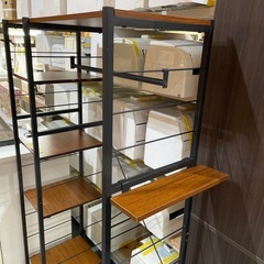 【収納棚付きハンガーラック】クリーニング済み【管理番号0322】野の画像