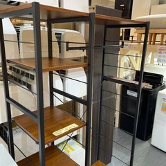 【収納棚付きハンガーラック】クリーニング済み【管理番号0322】野の画像