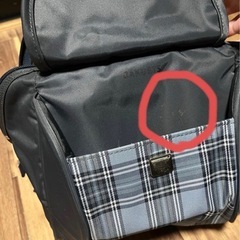 【ミルキーウェイ系列園で使用】グレーのチェック柄リュックの画像
