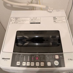 全自動洗濯機　5.5K  2018年製　（Hisense）の画像