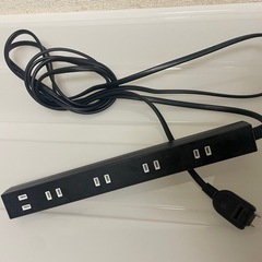 無料 / エレコム 電源タップ 6個口 1m ブラック / 杉並区 1階・非対面の画像