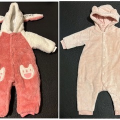 【非対面】ベビー服 キッズ服　まとめ売り 6点セット ディズニー UNIQLO　プーさん ミニー うさぎ くま　もこもこの画像