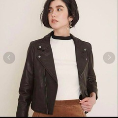 完売品　ステュディオス　レザージャケット　黒 ライダースジャケット　Mの画像